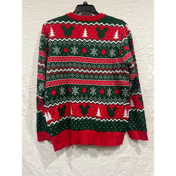 Disney Mickey Mouse Holiday Knit Sweater Christmas Fair Isle Men’s X-Large - Picture 2 of 9